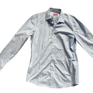HUGO Boss Men’s Dress Shirt Blue Long Sleeve Size 16 | 41 Slim Fit